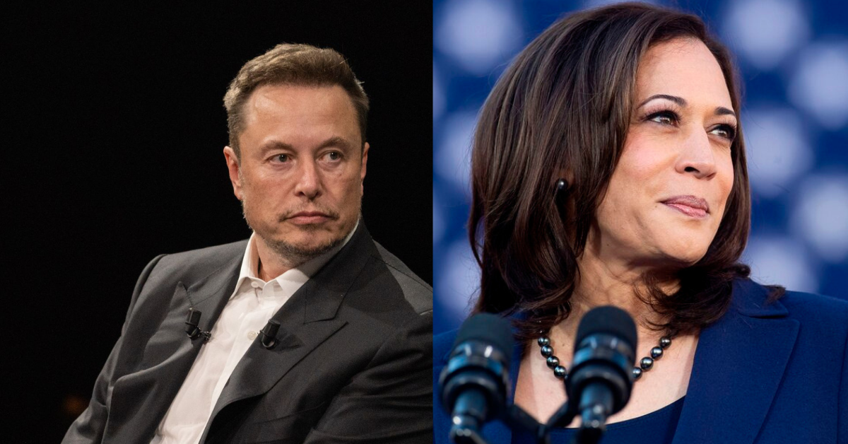 kamala harris and elon musk photo